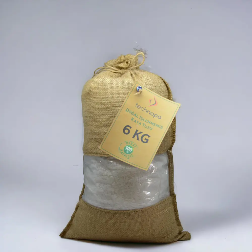 Technopa Doğal İşlenmemiş Tane Kristal Kaya Tuzu 6Kg