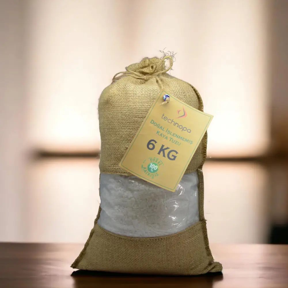 Technopa Doğal İşlenmemiş Tane Kristal Kaya Tuzu 6Kg
