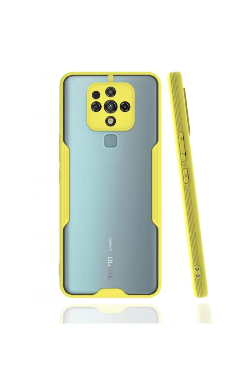 Tecno Camon 16 Kılıf Platin Silikon - Sarı