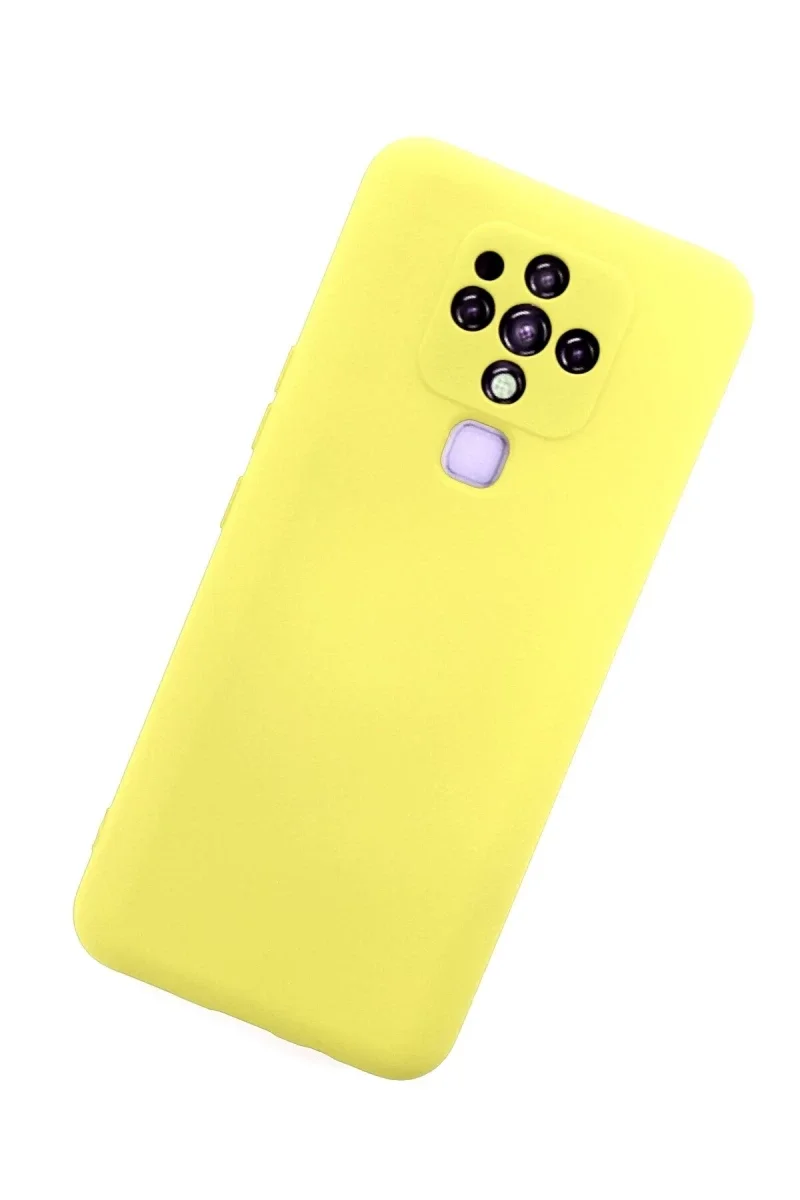 Tecno Camon 16 Kılıf Nano içi Kadife Silikon - Sarı