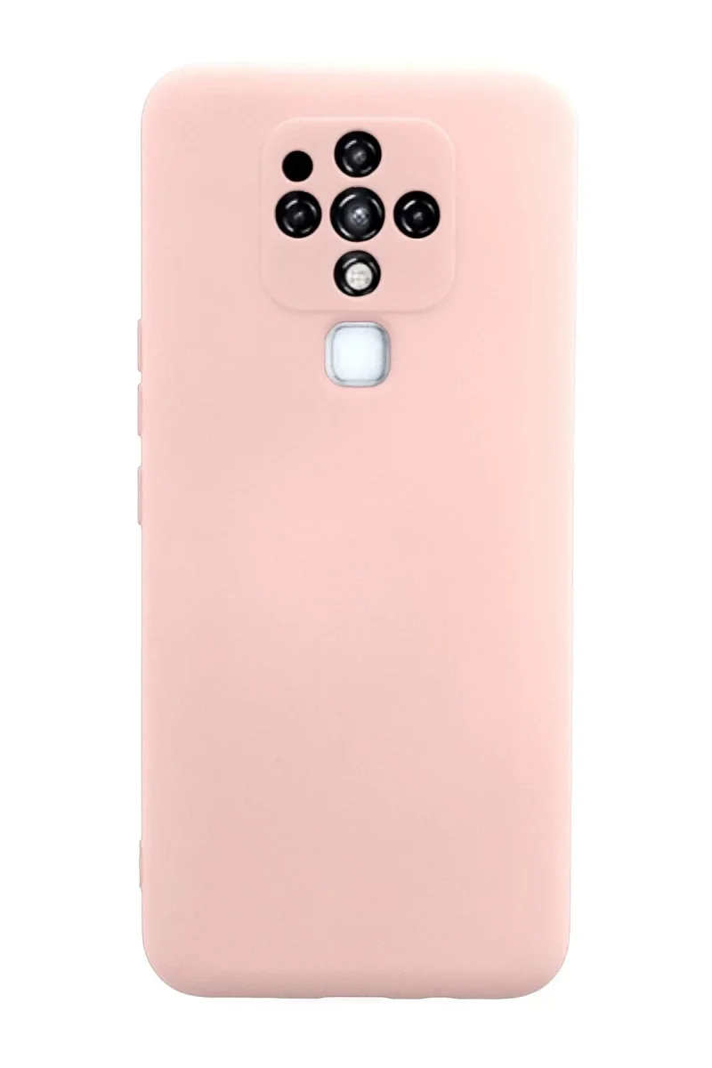 Tecno Camon 16 Kılıf Nano içi Kadife Silikon - Pudra