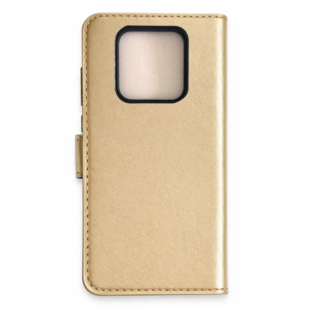 Tecno Camon 16 Prime Trend S Plus Kapaklı Kılıf - Gold Tecno Camon 16 Prime Trend S Plus Kapaklı Kılıf - Gold