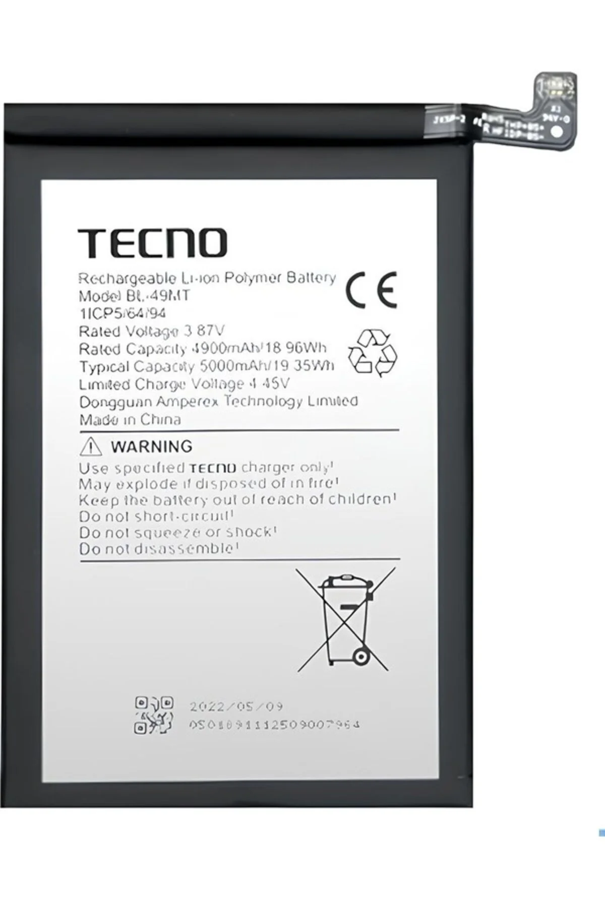 Tecno Camon 19 PRO Batarya Pil Sıfır BL-49MT