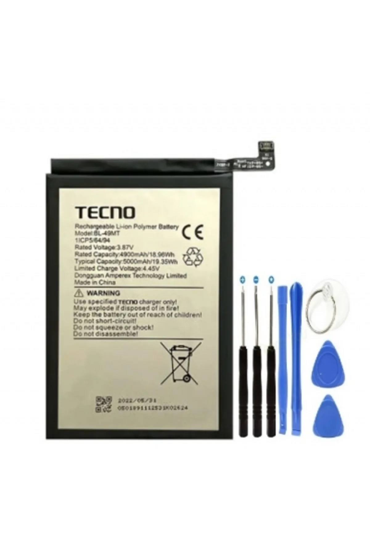 Tecno Camon 19 Pro Pil Batarya BL-49MT +Tamir Set