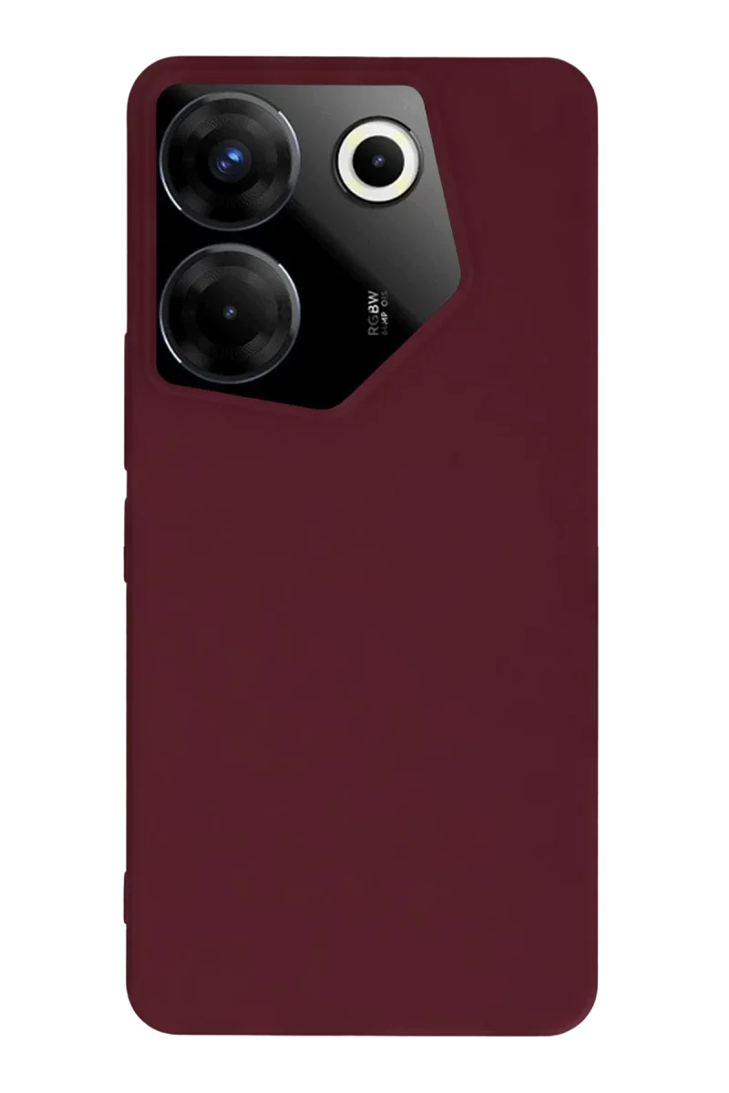Tecno Camon 20 Pro 5G Kılıf First Silikon - Bordo Tecno Camon 20 Pro 5G Kılıf First Silikon - Bordo