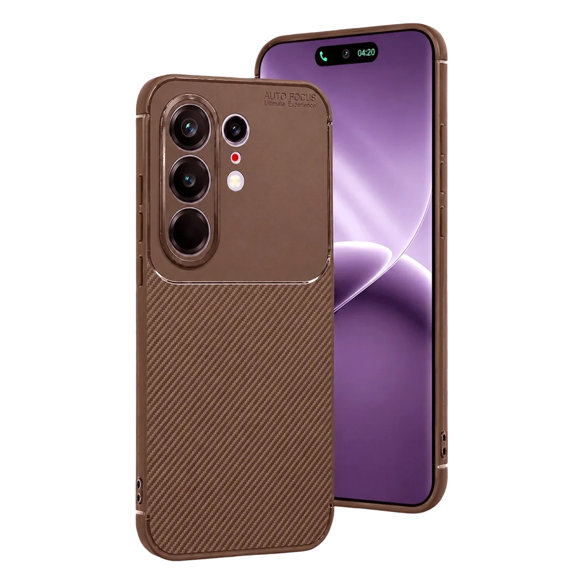 Tecno Camon 50 Pro 5g Auto Focus Karbon Kapak - Kahverengi Tecno Camon 50 Pro 5g Auto Focus Karbon Kapak - Kahverengi