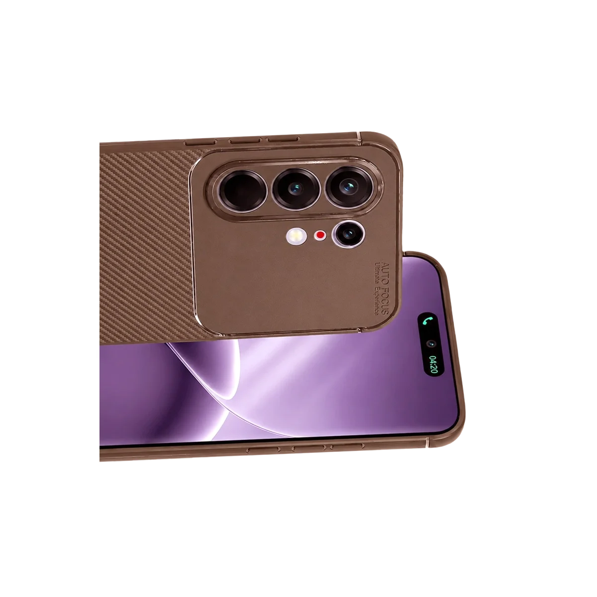 Tecno Camon 50 Pro 5g Auto Focus Karbon Kapak - Kahverengi Tecno Camon 50 Pro 5g Auto Focus Karbon Kapak - Kahverengi