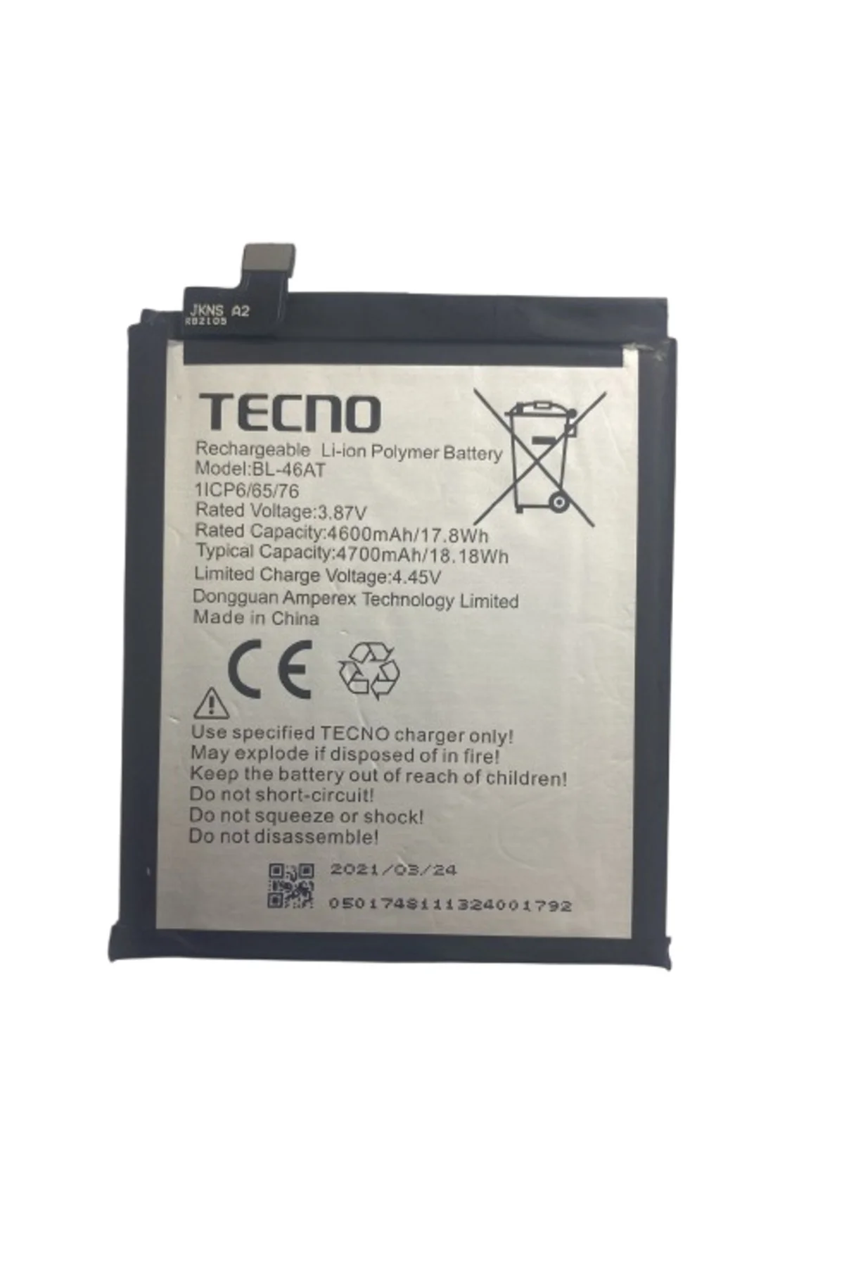 Tecno Phantom X Pil Batarya 4700 mAh