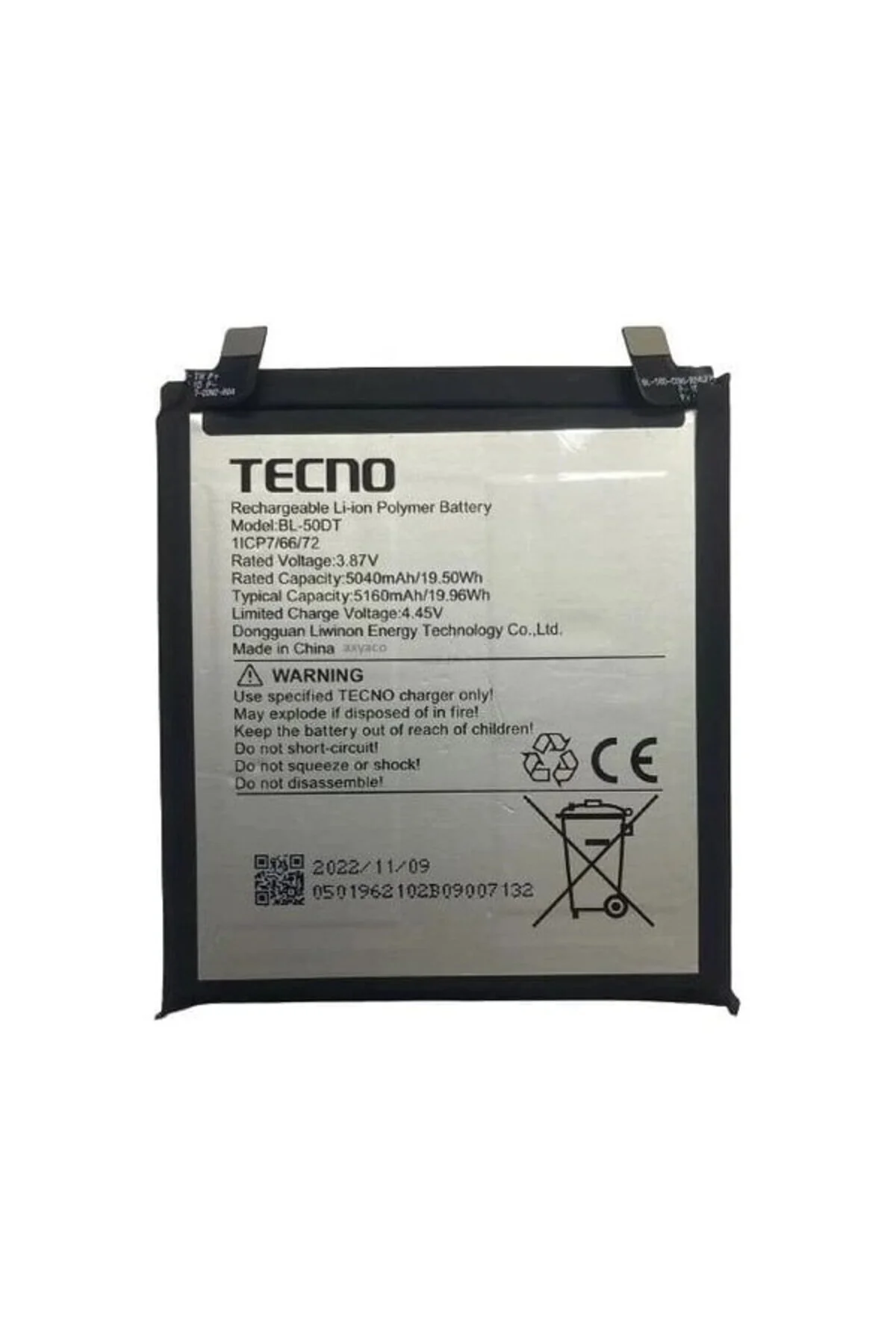 Tecno Phantom X2 Batarya Pil BL-50DT