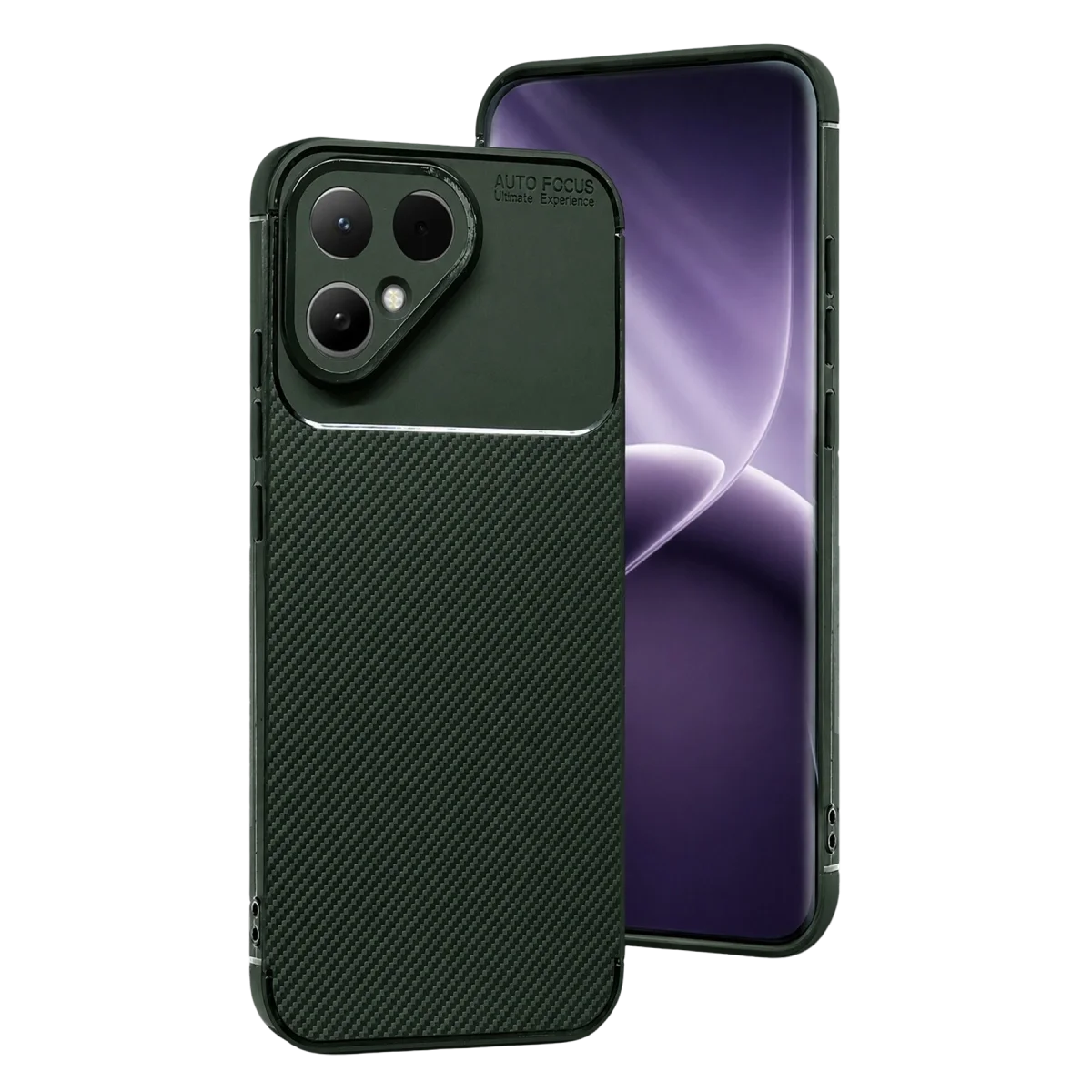 Tecno Pova Curve 2 5g Auto Focus Karbon Kapak - Koyu Yeşil Tecno Pova Curve 2 5g Auto Focus Karbon Kapak - Koyu Yeşil