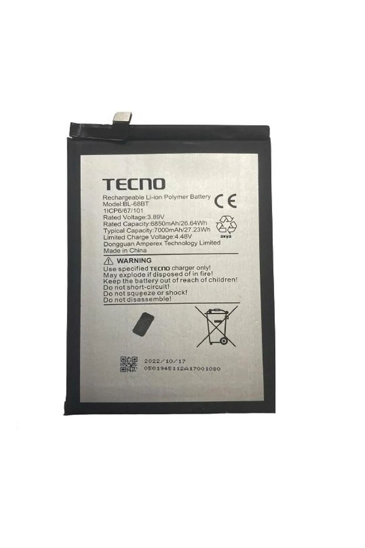 Tecno Pova Neo 2 ile Uyumlu İthal Pil BL-58BT