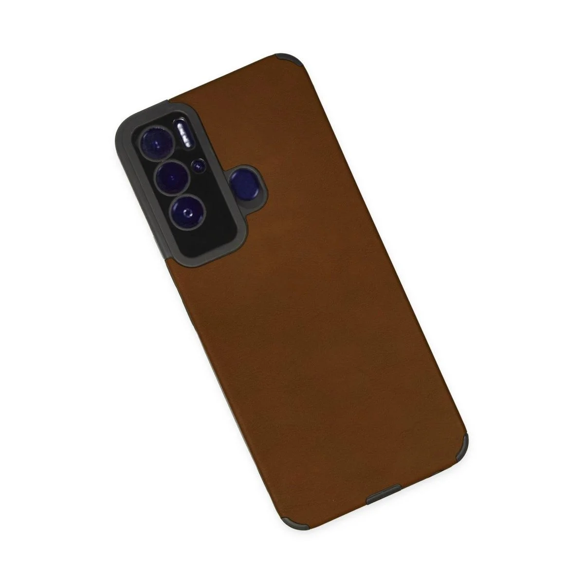 Tecno Pova Neo ile Uyumlu Loop Deri Silikon Kılıf - Kahverengi Tecno Pova Neo ile Uyumlu Loop Deri Silikon Kılıf - Kahverengi