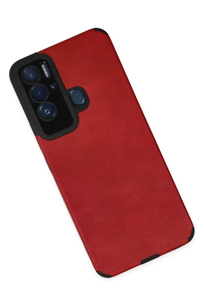 Tecno Pova Neo Kılıf Loop Deri Silikon - Kırmızı Tecno Pova Neo Kılıf Loop Deri Silikon - Kırmızı