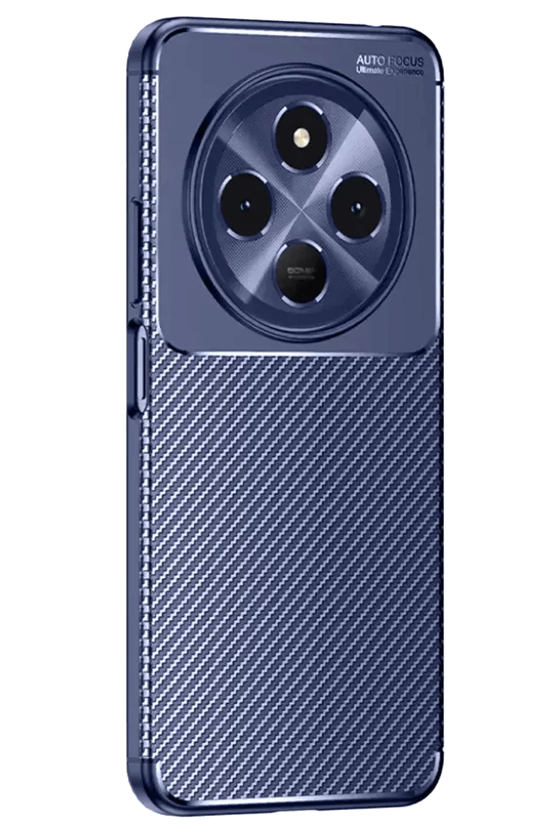 Tecno Spark 30 Kılıf Auto Focus Karbon Kapak - Lacivert Tecno Spark 30 Kılıf Auto Focus Karbon Kapak - Lacivert