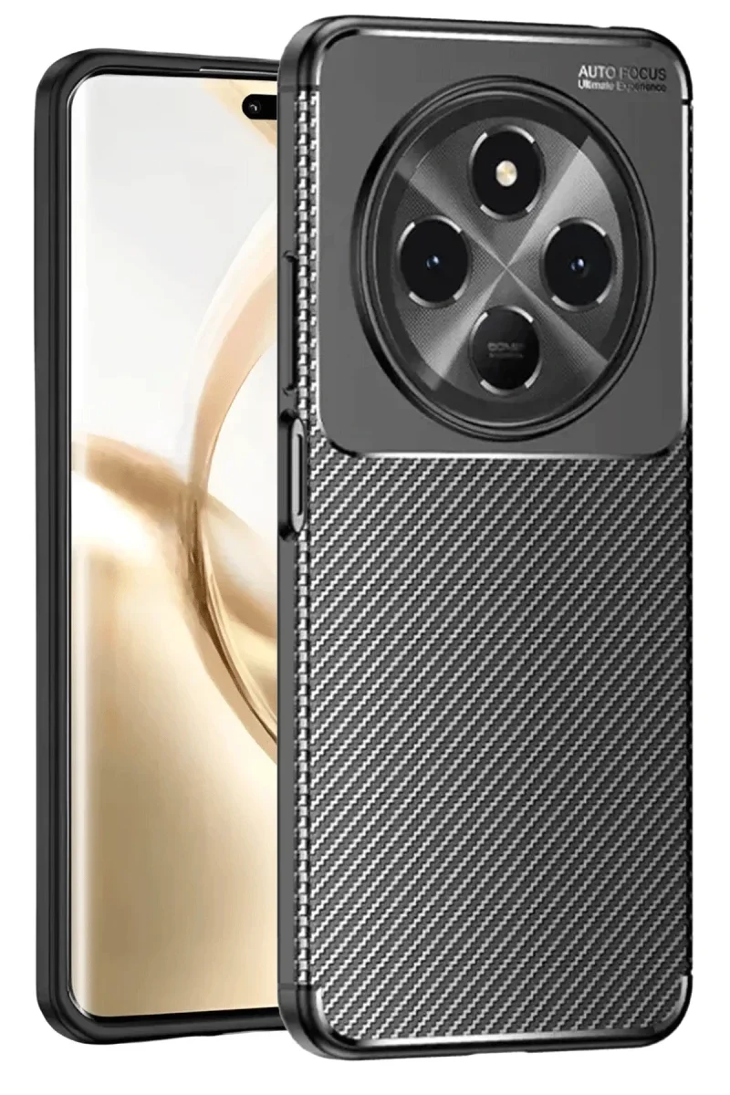 Tecno Spark 30 Kılıf Auto Focus Karbon Kapak - Siyah Tecno Spark 30 Kılıf Auto Focus Karbon Kapak - Siyah