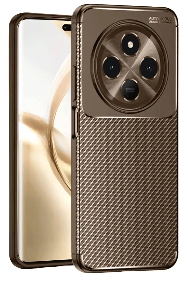 Tecno Spark 30C Kılıf Auto Focus Karbon Kapak - Kahverengi Fiyatı, Yorumları ve Özellikleri