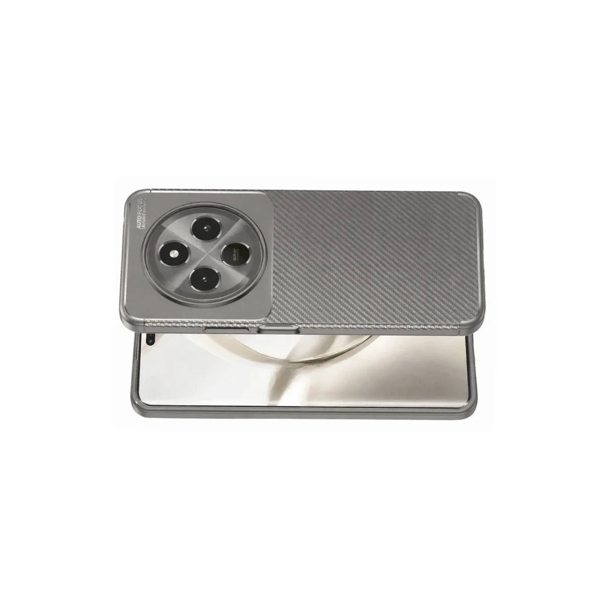 Tecno Spark 30c Kılıf Auto Focus Karbon Kapak - Gri