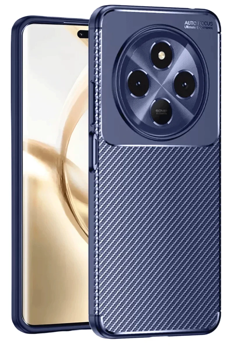 Tecno Spark 30C Kılıf Auto Focus Karbon Kapak - Lacivert Tecno Spark 30C Kılıf Auto Focus Karbon Kapak - Lacivert