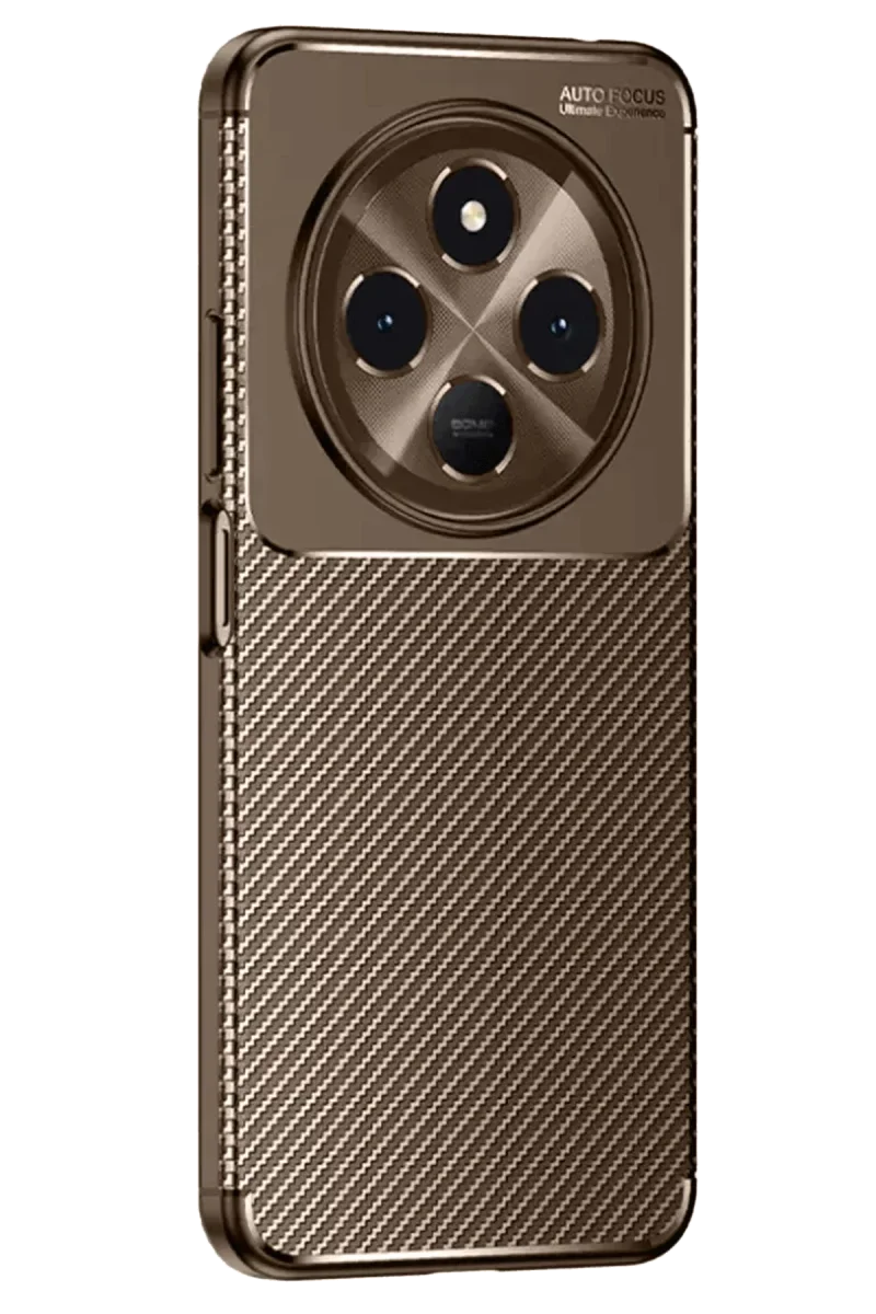 Tecno Spark 30C Kılıf Auto Focus Karbon Kapak - Kahverengi Fiyatı, Yorumları ve Özellikleri