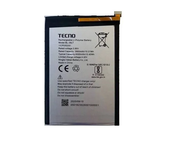 Tecno Spark 4 Pil Batarya Bl-39 Lt- Spark 4 Pro