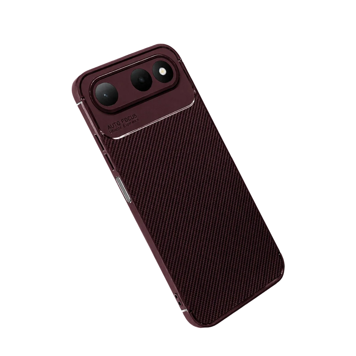 Tecno Spark 50 5g Auto Focus Karbon Kapak - Bordo Tecno Spark 50 5g Auto Focus Karbon Kapak - Bordo