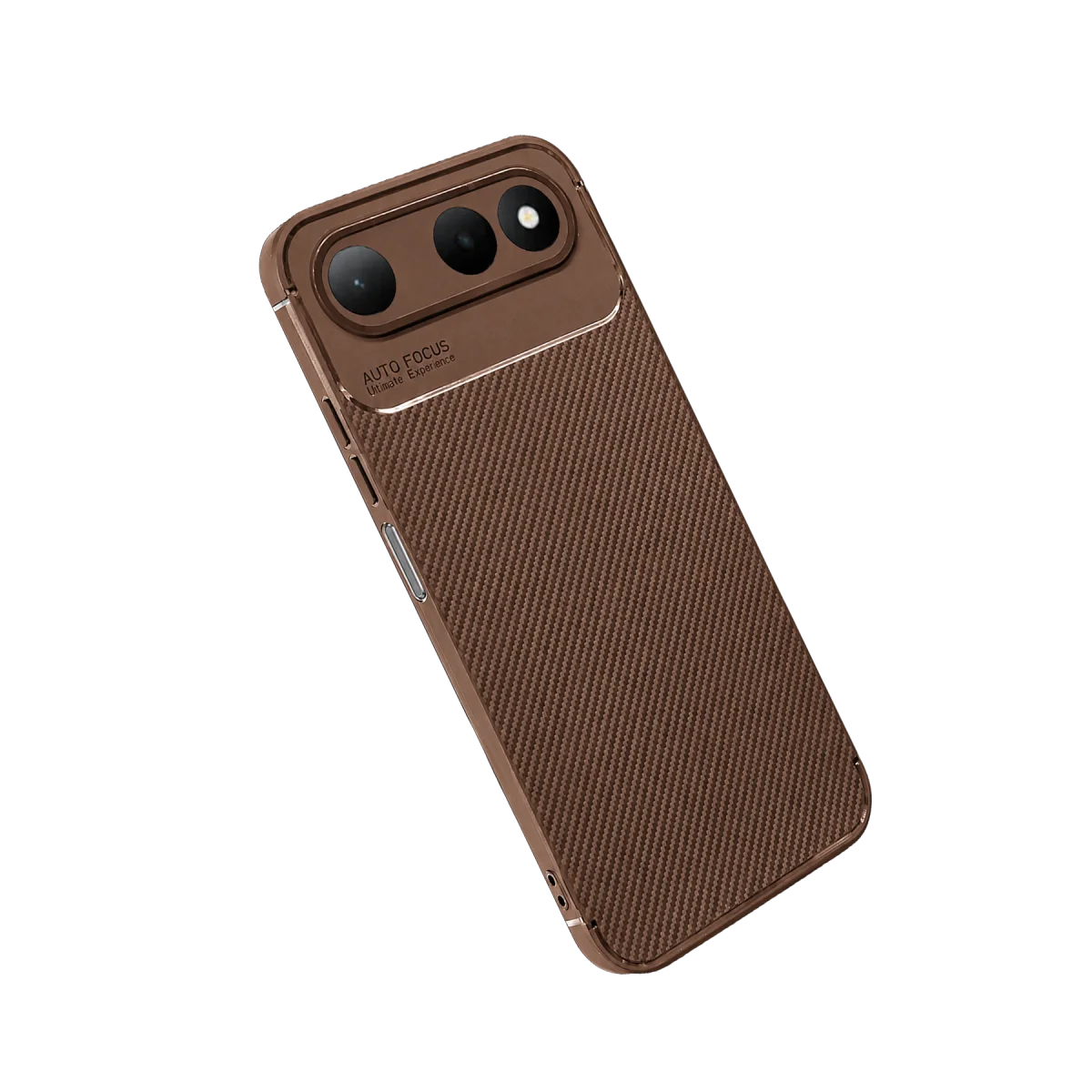 Tecno Spark 50 5G Auto Focus Karbon Kapak - Kahverengi