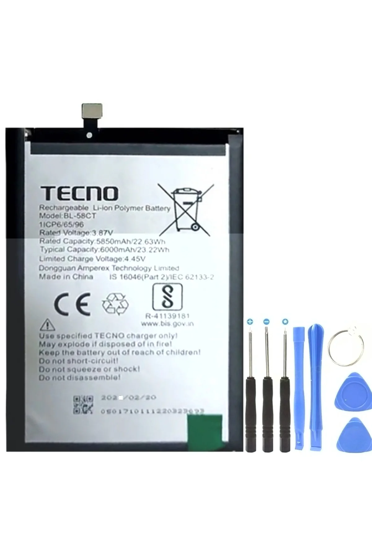 Tecno Spark 7t Ke6 Pil Batarya Bl-58ct+tamir Set 6000 Mah