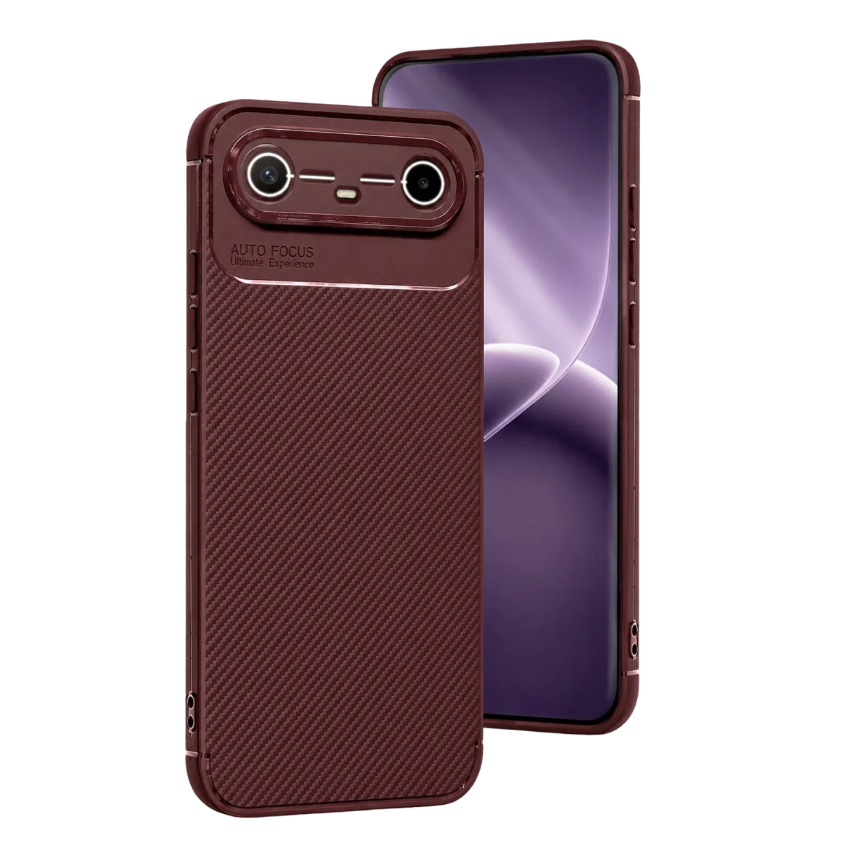Tecno Spark Slim 5g Auto Focus Karbon Kapak - Bordo