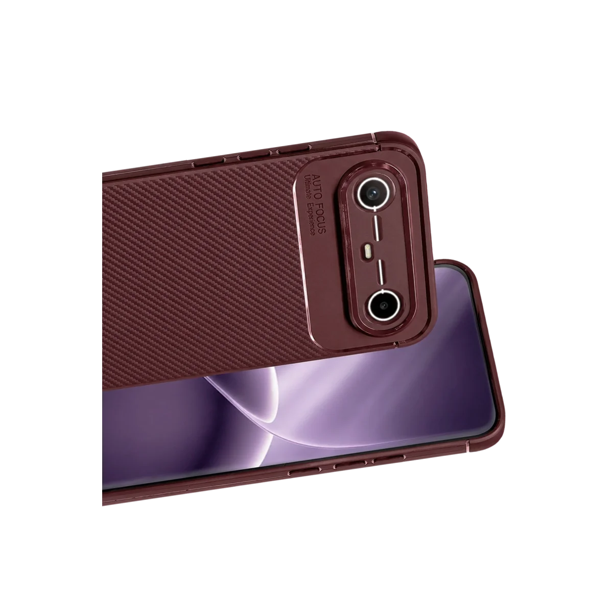 Tecno Spark Slim 5g Auto Focus Karbon Kapak - Bordo
