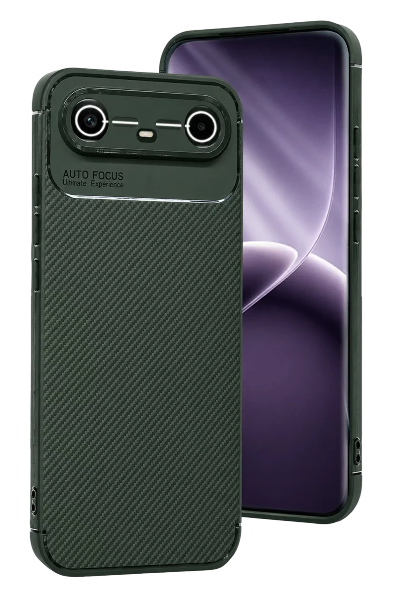 Tecno Spark Slim 5G Auto Focus Karbon Kapak - Koyu Yeşil Tecno Spark Slim 5G Auto Focus Karbon Kapak - Koyu Yeşil