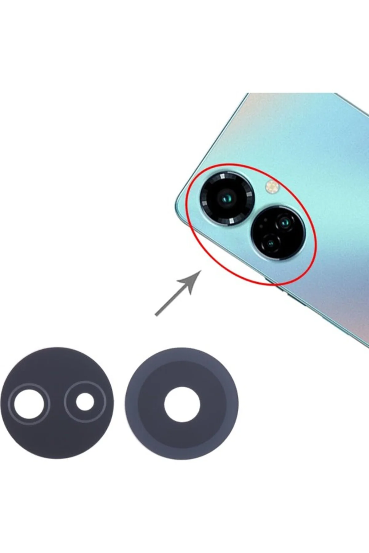 Tecno Uyumlu Camon 19 Pro Kamera Lensi Cam Cı8, CI8N