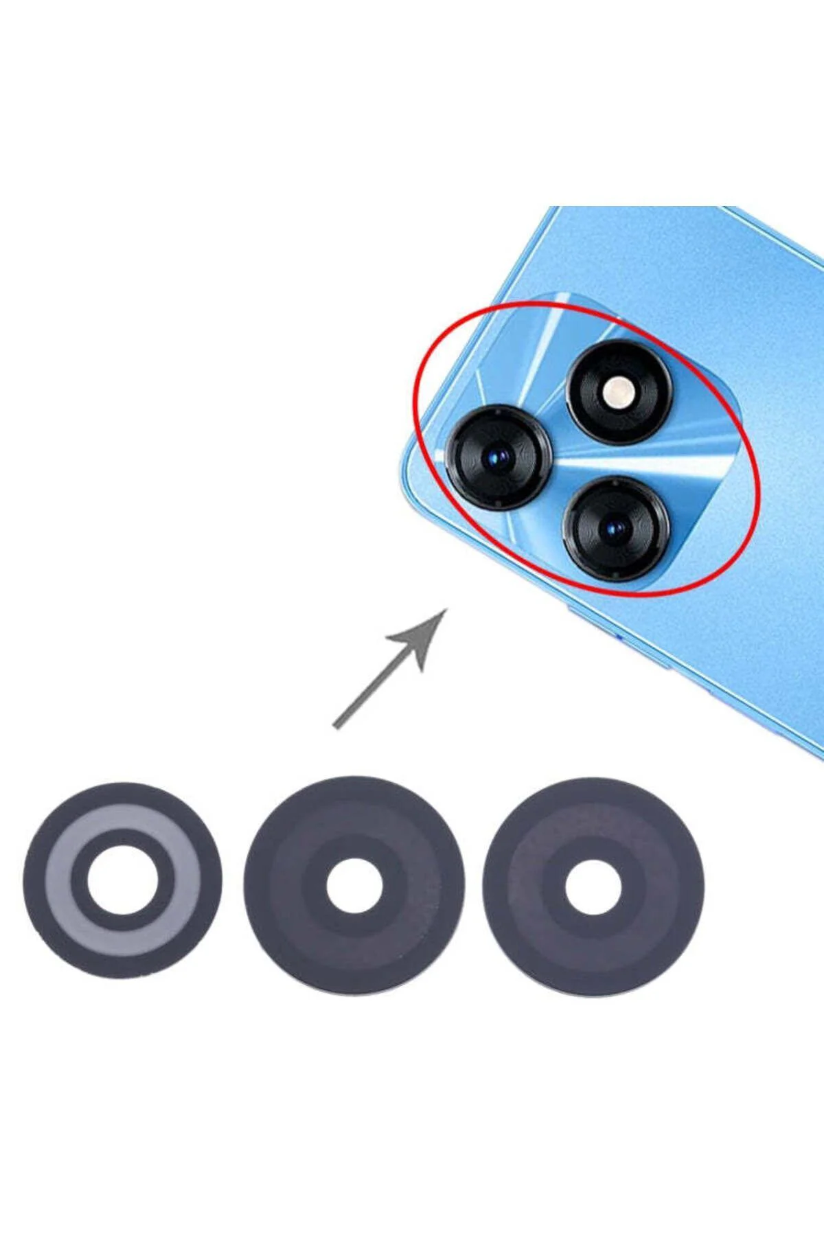 Tecno Uyumlu Spark 10C Kamera Lensi Cam KI5k, KI5m