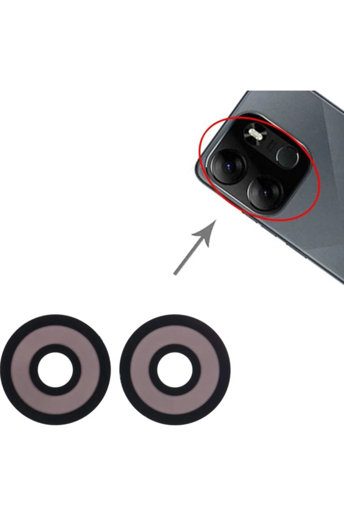 Tecno Uyumlu Spark Go 2023 Kamera Lensi Cam BF7N
