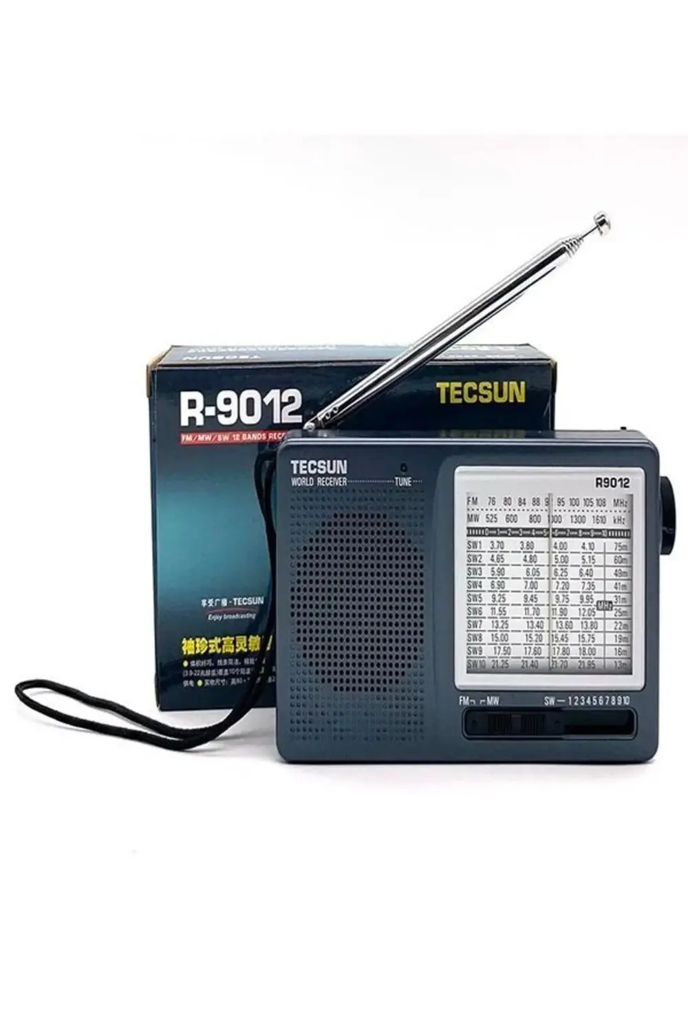 TECSUN R-9012 Taşınabilir Analog Radyo Kısa Dalga FM Stereo Alıcı