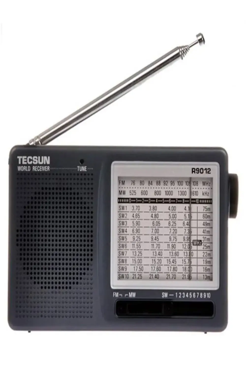 TECSUN R-9012 Taşınabilir Analog Radyo Kısa Dalga FM Stereo Alıcı