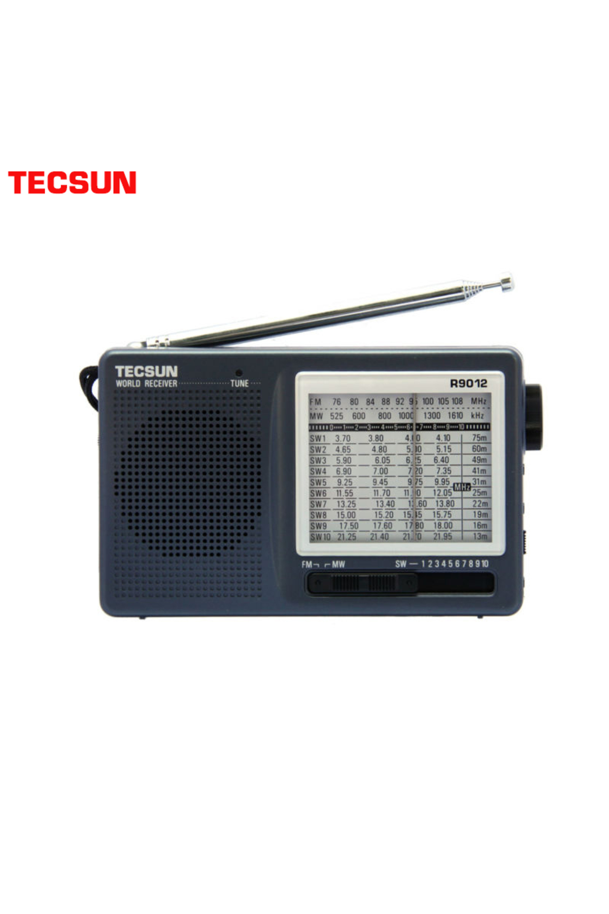 TECSUN R9012 FM/AM/SW 12 Bant Taşınabilir Cep Tipi Yüksek Hassasi
