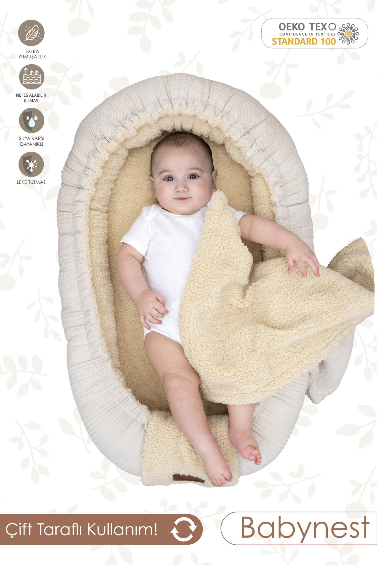 Mordesign Teddy Babynest, Anne Yani Bebek Yataği, Yazlik Ve Kişlik Çift Tar