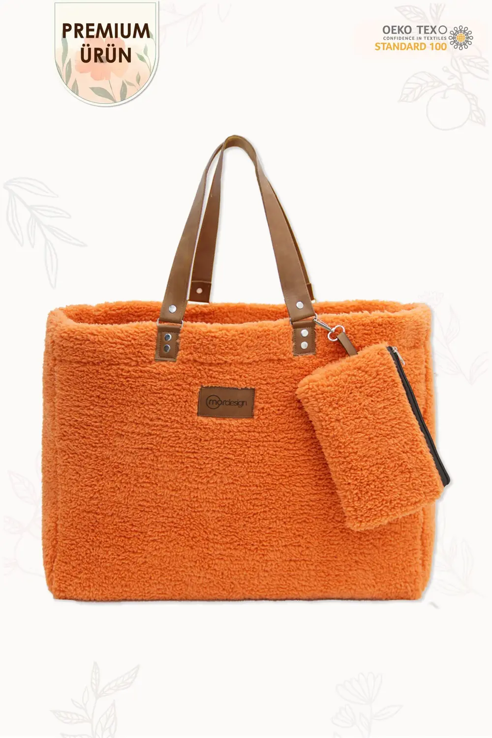 Mordesign Teddy Bag, Anne Bebek Bakım Çantası, Cüzdan Hediyeli, Xl Büyük Bo