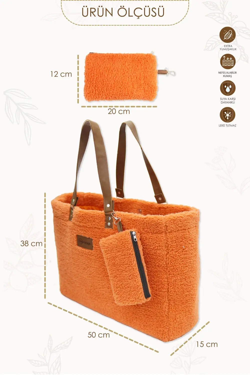 Mordesign Teddy Bag, Anne Bebek Bakım Çantası, Cüzdan Hediyeli, Xl Büyük Bo