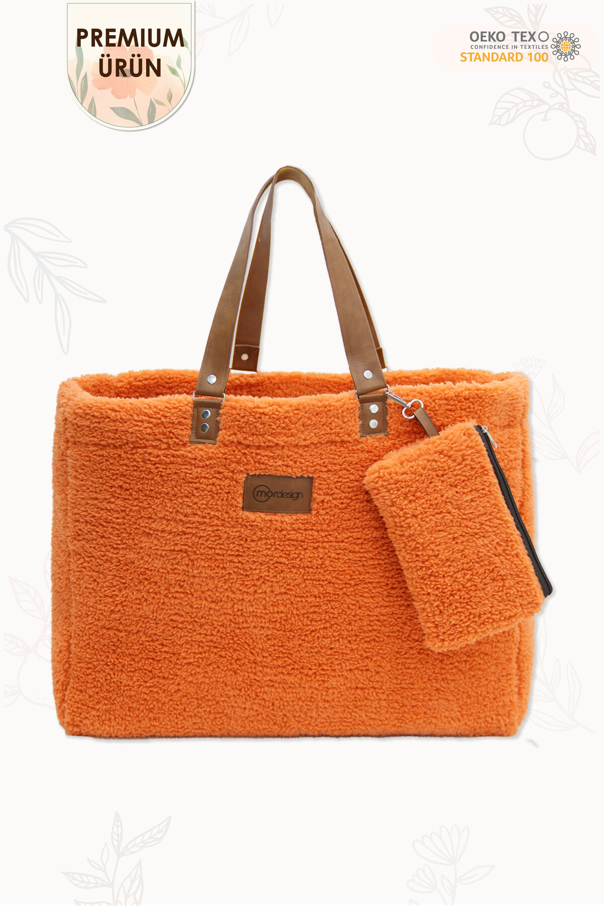 Mordesign Teddy Bag, Anne Bebek Bakım Çantası, Cüzdan Hediyeli, Xl Büyük Bo