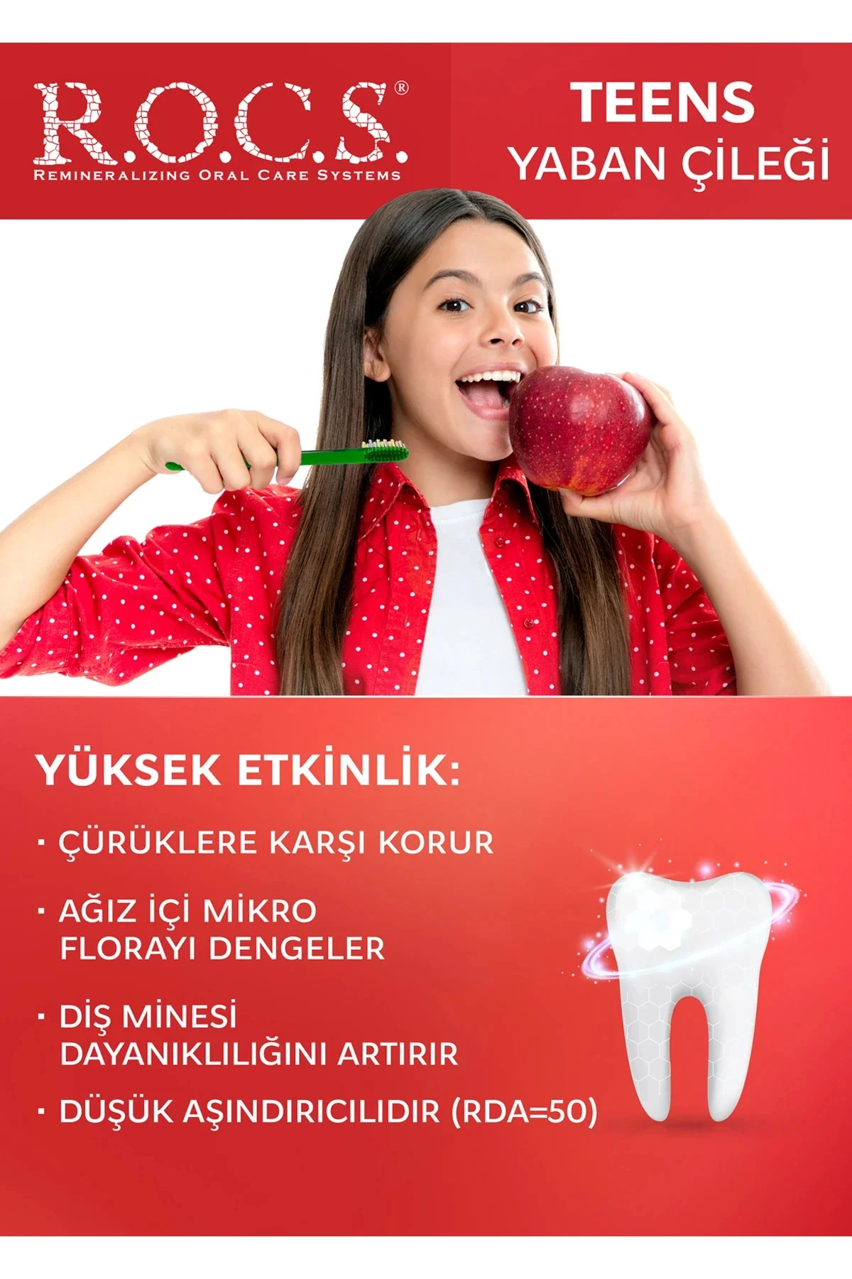 Teen Yaban Çileği Diş Macunu 8-18 Yaş 60 Ml