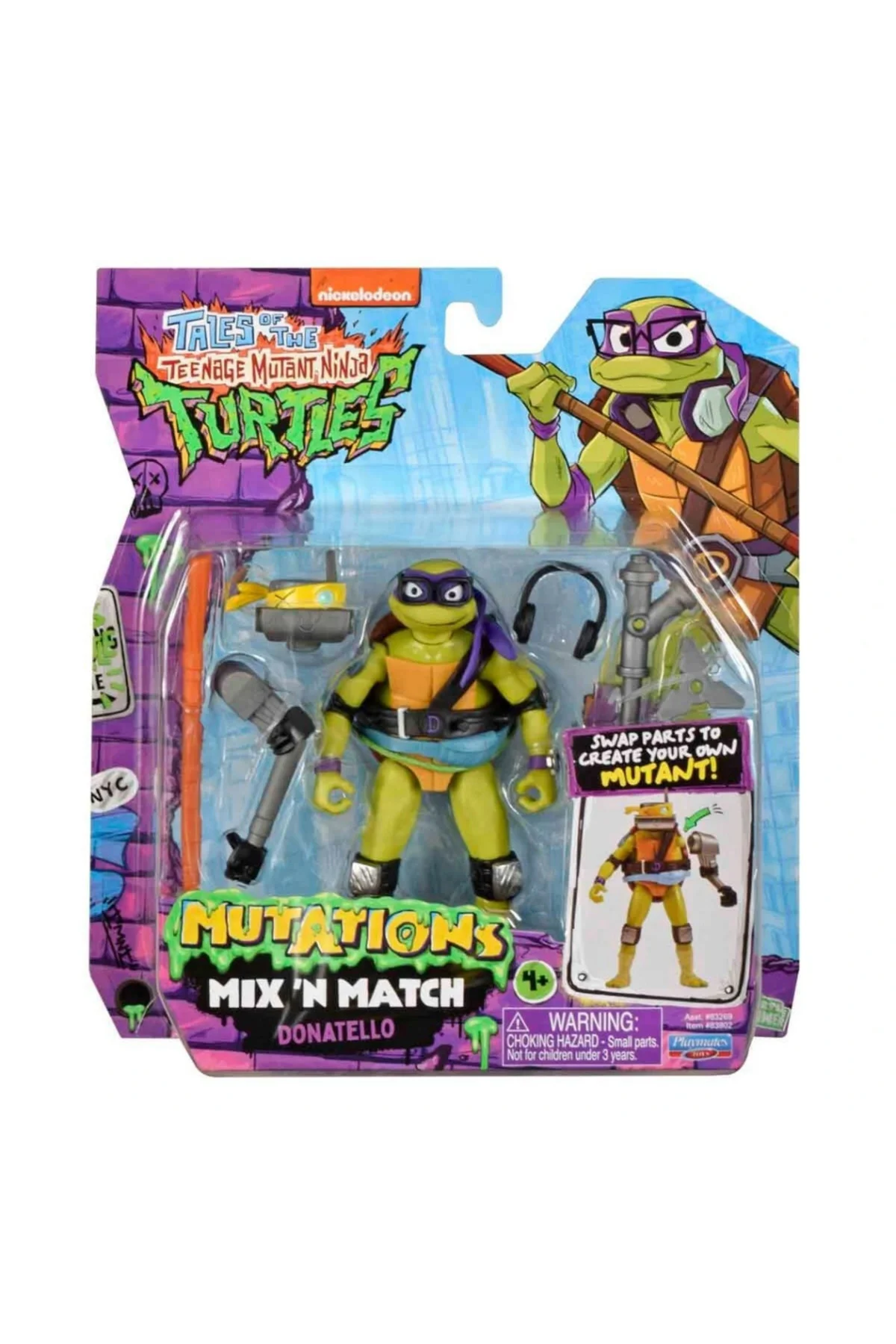 Teenage Mutant Ninja Turtles Mutations Mix N Match Donatello Figürü