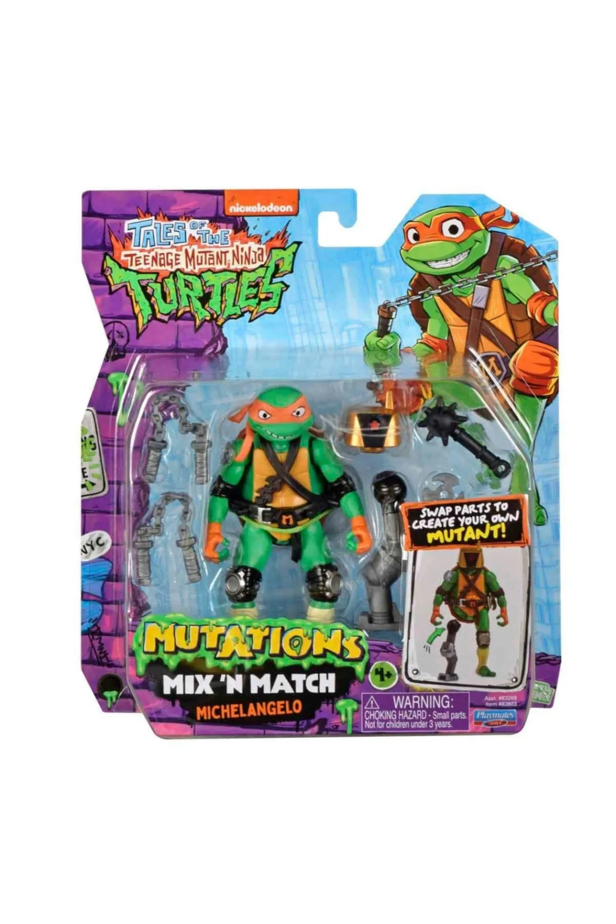 Teenage Mutant Ninja Turtles Mutations Mix N Match Michalengelo Figürü