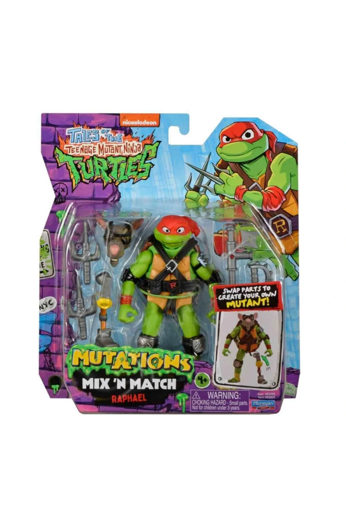 Teenage Mutant Ninja Turtles Mutations Mix N Match Raphael Figürü