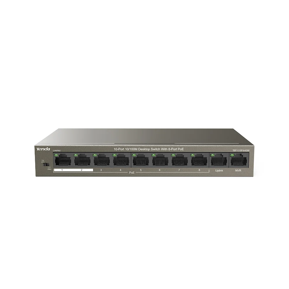 TEF1110P-8-63W 10PORT 10/100 SWITCH