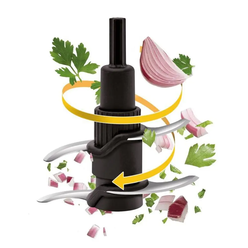 Tefal MasterChop Powelix Maxi 4 Bıçaklı Beyaz Rondo ve Doğrayıcı