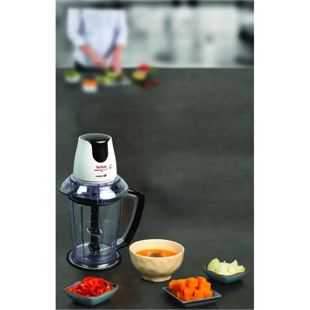 Tefal MasterChop Powelix Maxi 4 Bıçaklı Beyaz Rondo ve Doğrayıcı