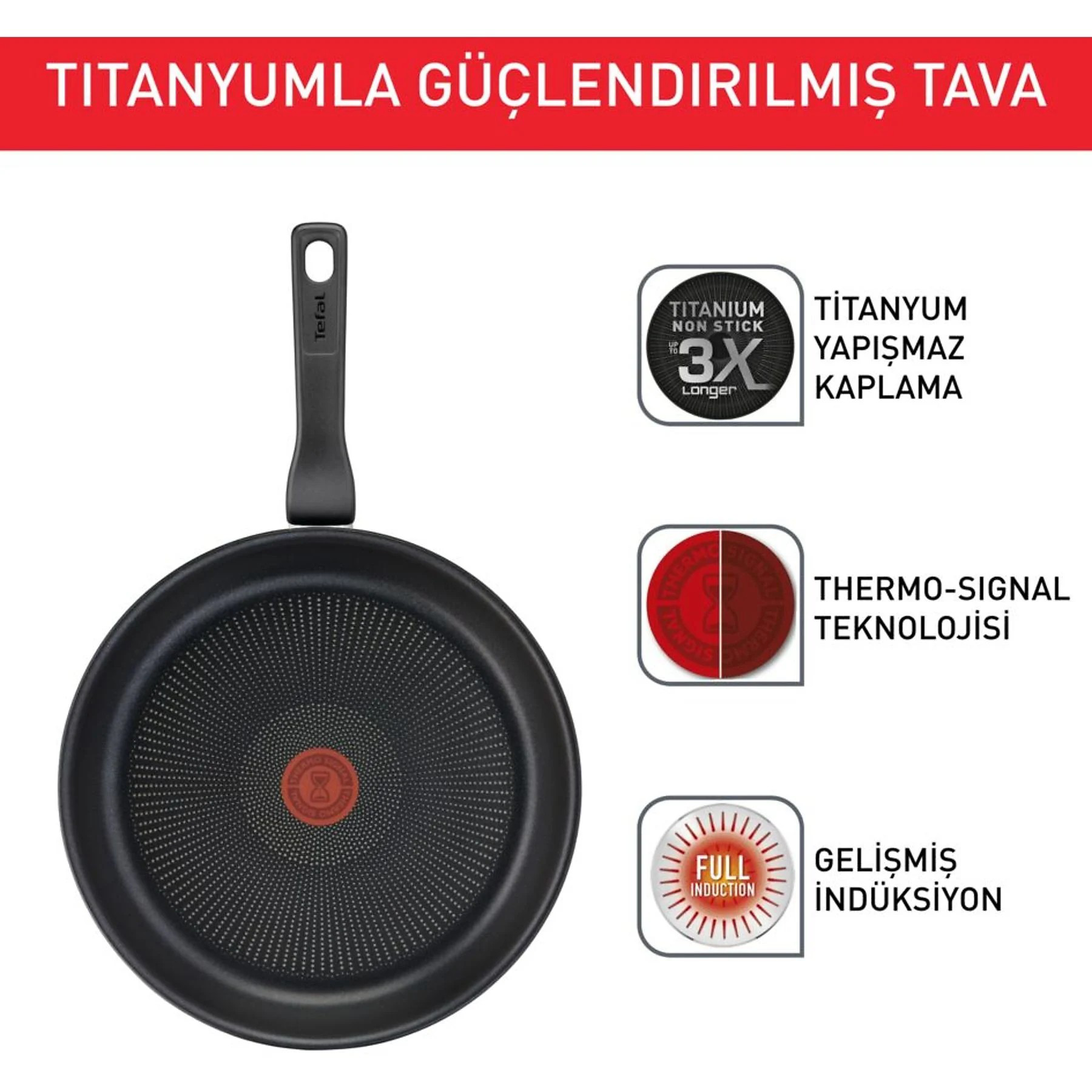 Tefal  Titanium 3X Force Tava 20 Cm 2100134007