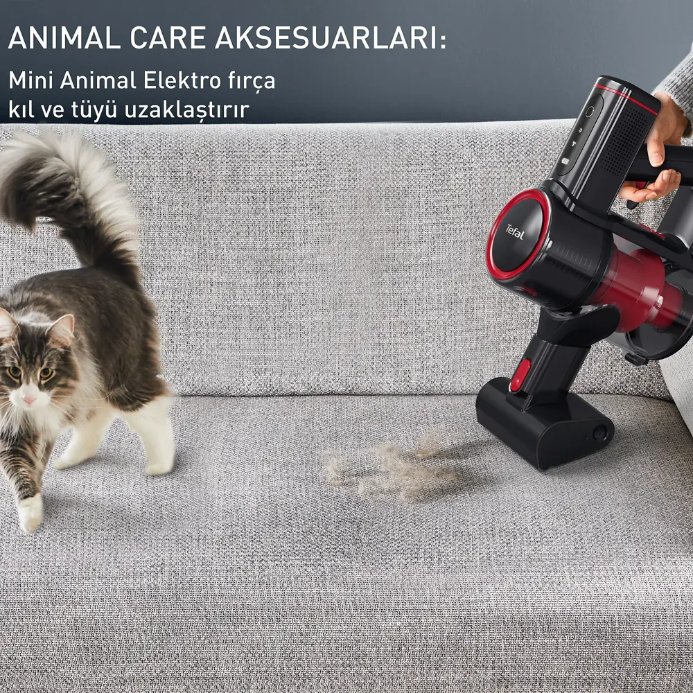 Tefal TY6T90TR X-Force Flex 8.60 Max Aqua Kablosuz Şarjlı Dikey S