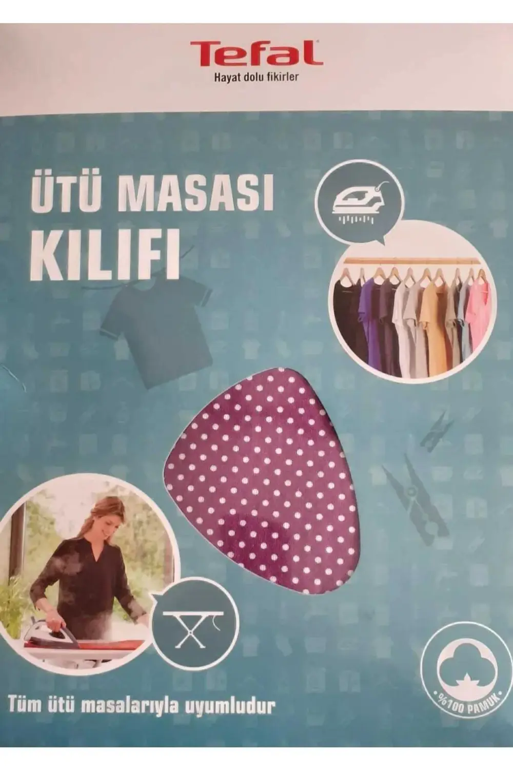 Tefal Ütü Masası Kılıfı Bezi Keçeli Pamuklu 140x52 Cm